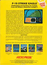 Box back cover for F-15 Strike Eagle on the Apple II.