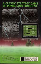 Box back cover for Fortress on the Apple II.