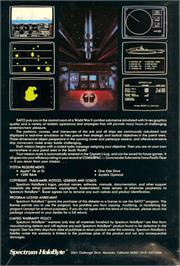 Box back cover for GATO on the Apple II.