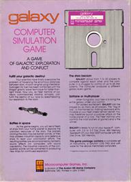 Box back cover for Galaxy on the Apple II.