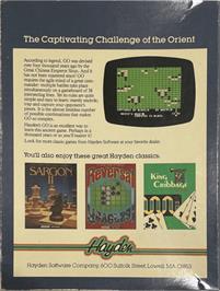 Box back cover for Go on the Apple II.