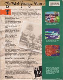Box back cover for Gold Rush on the Apple II.