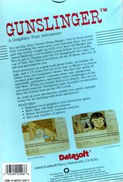 Box back cover for Gunslinger on the Apple II.