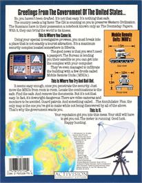 Box back cover for Hacker 2: The Doomsday Papers on the Apple II.