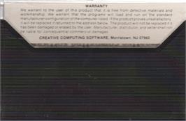 Box back cover for Haunted House on the Apple II.