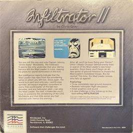 Box back cover for Infiltrator 2 on the Apple II.