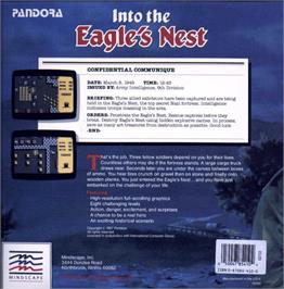 Box back cover for Into the Eagle's Nest on the Apple II.