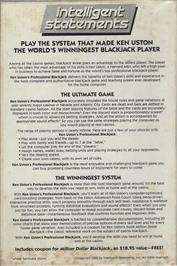 Box back cover for Ken Uston's Professional Blackjack on the Apple II.