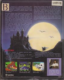 Box back cover for King's Quest IV: The Perils of Rosella on the Apple II.