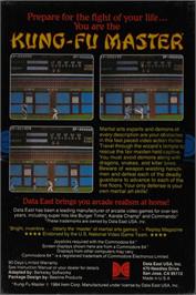 Box back cover for Kung-Fu Master on the Apple II.