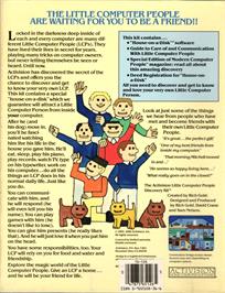 Box back cover for Little Computer People on the Apple II.