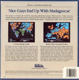 Box back cover for Lords of Conquest on the Apple II.