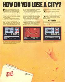 Box back cover for Mines Of Titan on the Apple II.