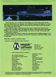 Box back cover for Minit Man on the Apple II.