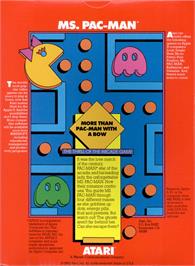 Box back cover for Ms. Pac-man on the Apple II.