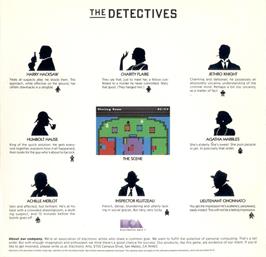 Box back cover for Murder on the Zinderneuf on the Apple II.