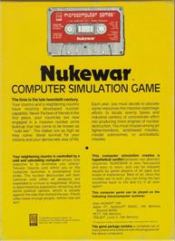 Box back cover for Nukewar on the Apple II.