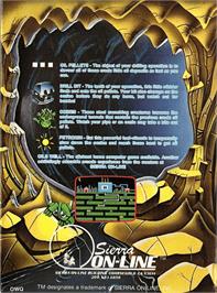 Box back cover for Oil's Well on the Apple II.