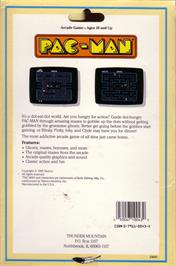 Box back cover for Pac-Man on the Apple II.