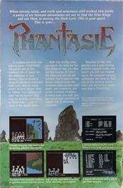 Box back cover for Phantasie on the Apple II.