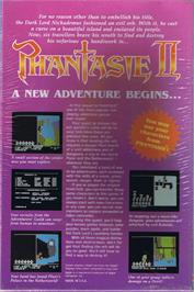 Box back cover for Phantasie 2 on the Apple II.