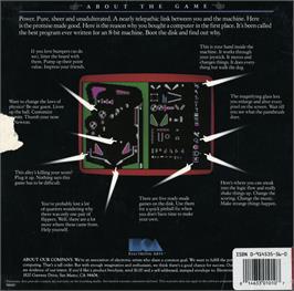 Box back cover for Pinball Construction Set on the Apple II.