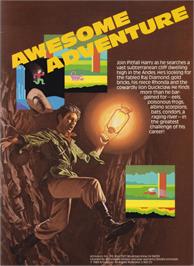 Box back cover for Pitfall 2 - Lost Caverns on the Apple II.