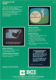 Box back cover for Pro Golf on the Apple II.
