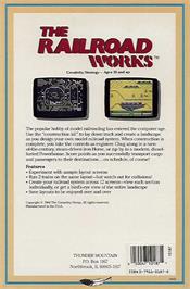 Box back cover for Railroad Works on the Apple II.