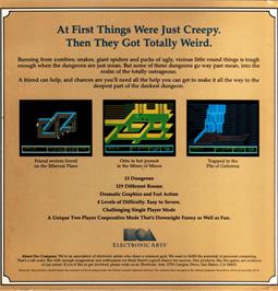 Box back cover for Realm Of Impossibility on the Apple II.