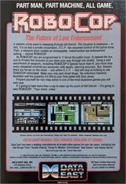 Box back cover for Robocop on the Apple II.