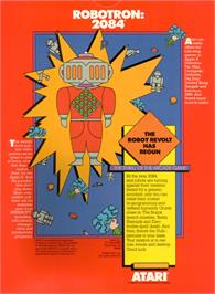 Box back cover for Robotron on the Apple II.