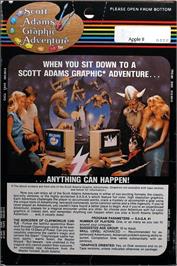 Box back cover for Sorcerer of Claymorgue Castle on the Apple II.