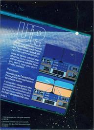 Box back cover for Space Shuttle: A Journey into Space on the Apple II.
