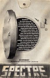 Box back cover for Spectre on the Apple II.