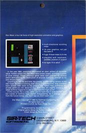 Box back cover for Star Maze on the Apple II.