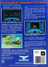 Box back cover for Starglider on the Apple II.