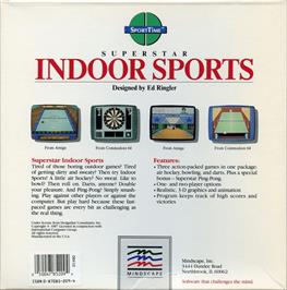 Box back cover for Superstar Indoor Sports on the Apple II.