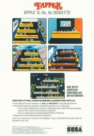 Box back cover for Tapper on the Apple II.