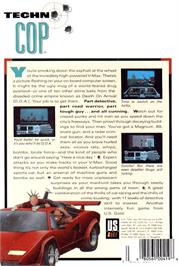 Box back cover for Techno Cop on the Apple II.