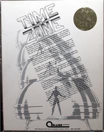 Box back cover for Time Zone on the Apple II.