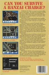 Box back cover for Typhoon of Steel on the Apple II.
