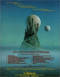 Box back cover for Ultima 2 - Revenge Of The Enchantress on the Apple II.