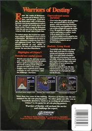 Box back cover for Ultima 5 - Warriors Of Destiny on the Apple II.