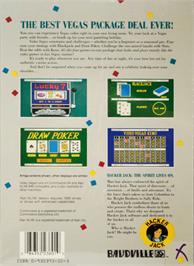 Box back cover for Video Vegas on the Apple II.