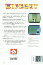 Box back cover for Wipeout on the Apple II.