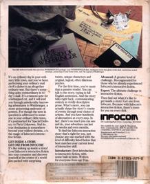 Box back cover for Wishbringer on the Apple II.