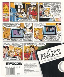 Box back cover for ZorkQuest - Assault on Egreth Castle on the Apple II.