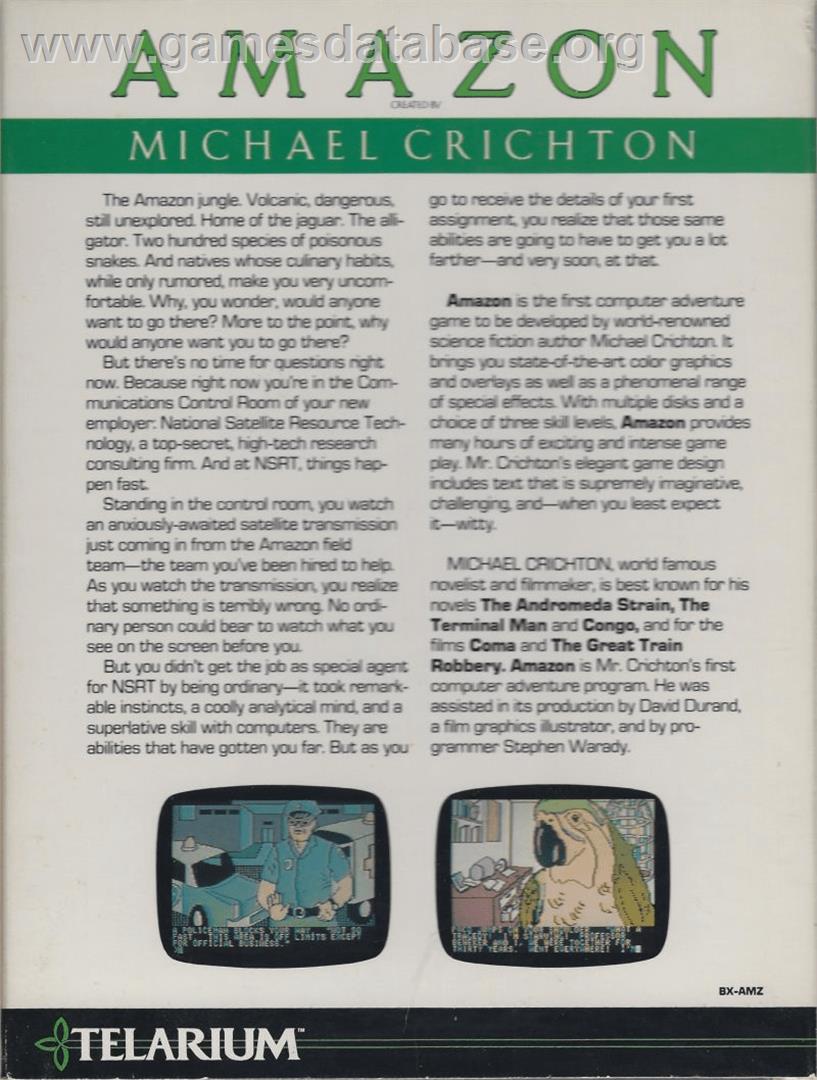 Amazon - Apple II - Artwork - Box Back
