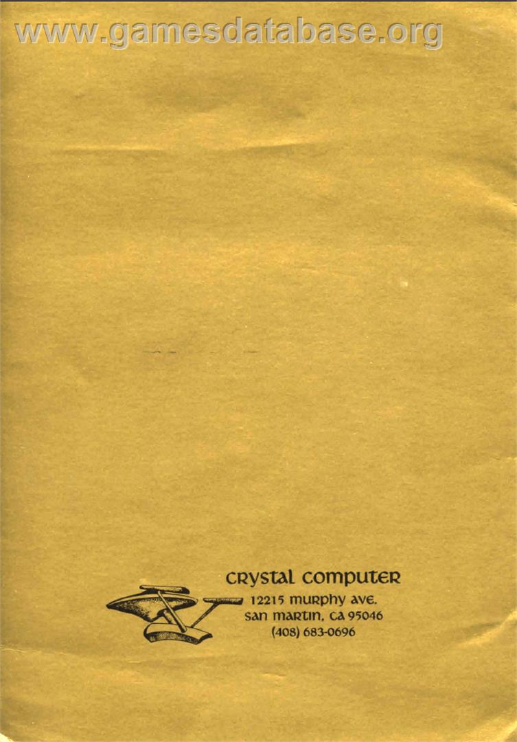 Beneath The Pyramids - Apple II - Artwork - Box Back